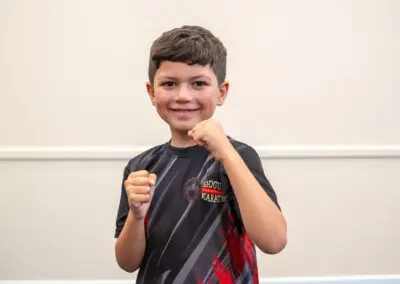 Image of a boy in a karate pose