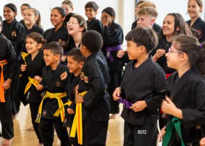 Kids in karate class