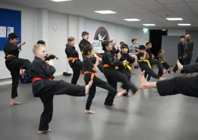 Image of a group of children in a karate class