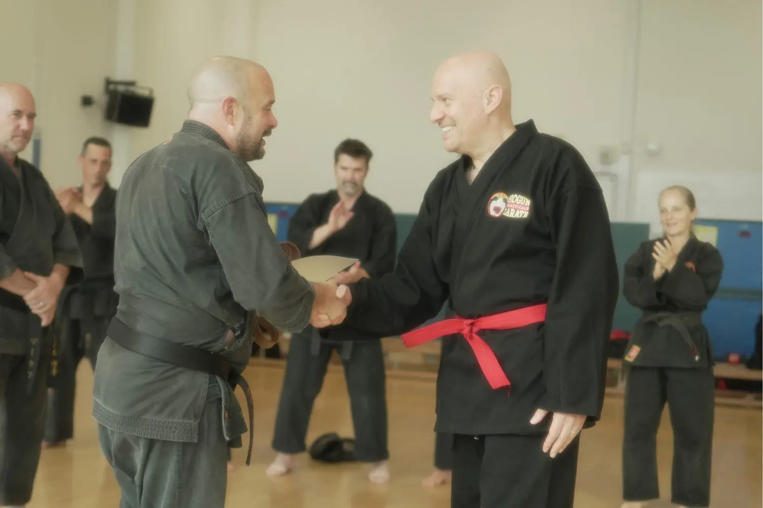 Image of a man receiving his next grading