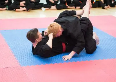 Image of 2 teenage boys grappling